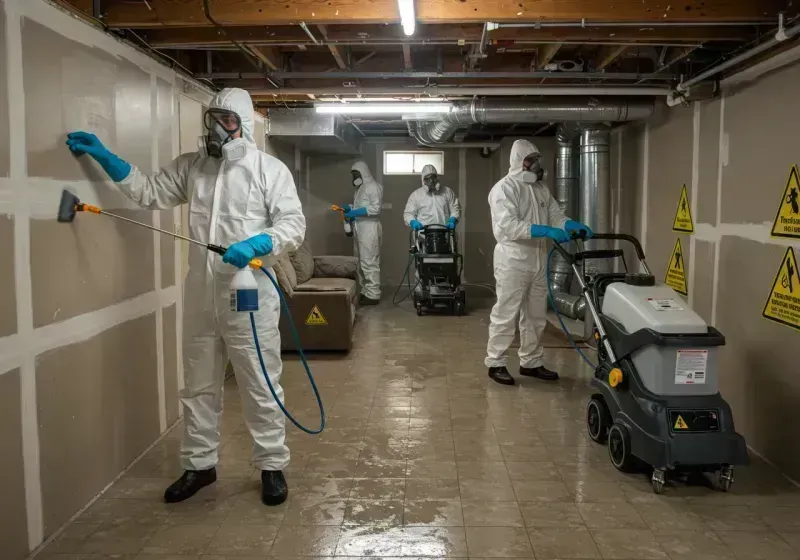 Basement Moisture Removal and Structural Drying process in Clarendon, VT